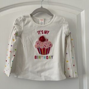 Gymboree “It’s My Birthday” Polka Dot Longsleeve Shirt, 3T